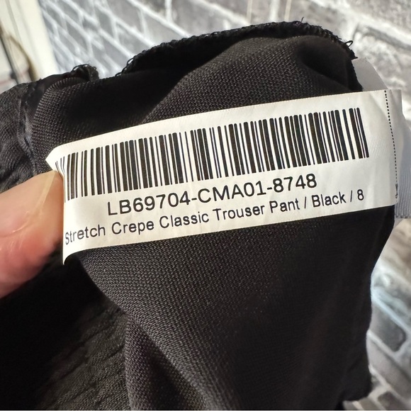 NEW Quince Stretch Crepe Classic Trouser Pants black pockets - Picture 14 of 14